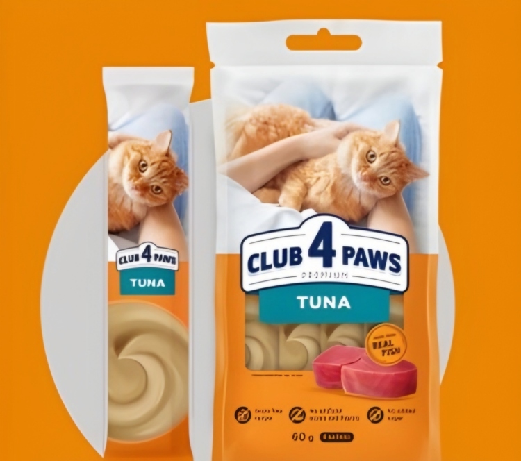  مكافآت تونا كريمية فاخرة من كلوب فور باوز (4 × 15غم)
