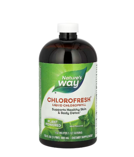 Natures Way, Liquid Chlorophyll Mint Flavored  