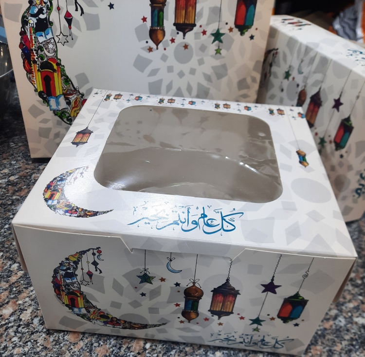 علبه وجه شفاف 20×20×12 مطبوع 