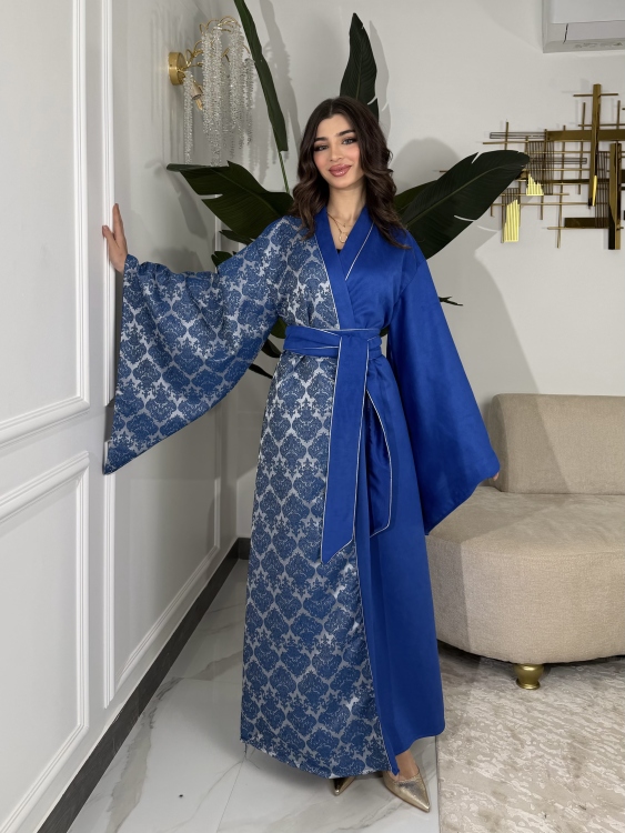 Open Front Jalabiya With Belt جلابية الشيخة 