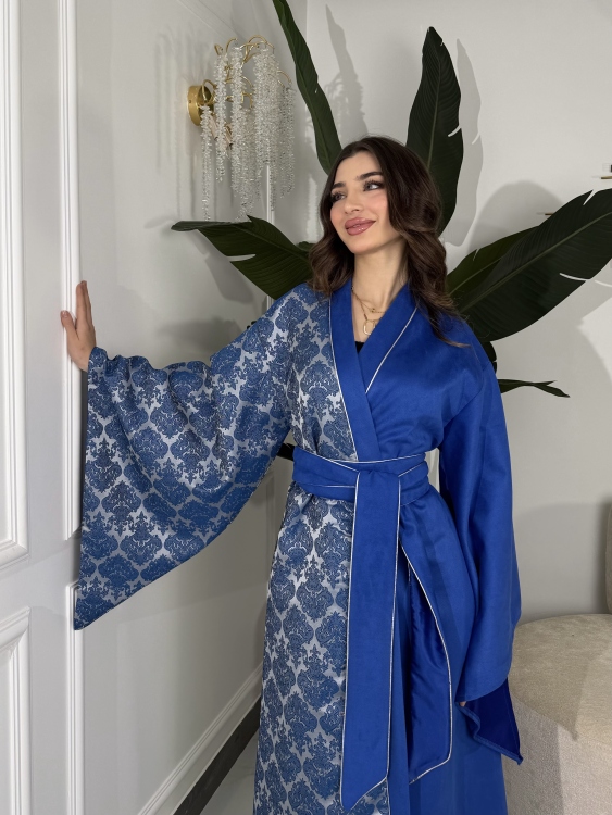 Open Front Jalabiya With Belt جلابية الشيخة 