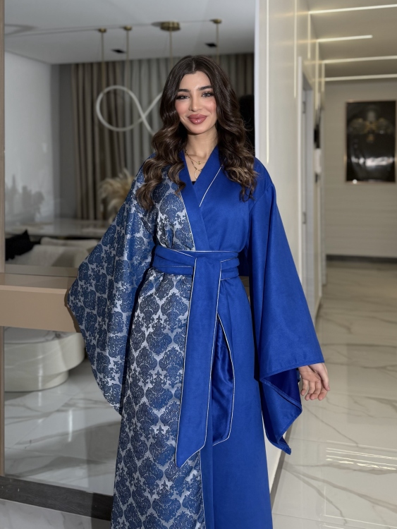 Open Front Jalabiya With Belt جلابية الشيخة 