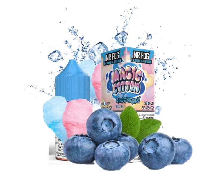 Mr. Fog Magic Cotton  Blueberry Ice -  SaltNic,  Vape Juice -  10ml, 20mg Nicotine 