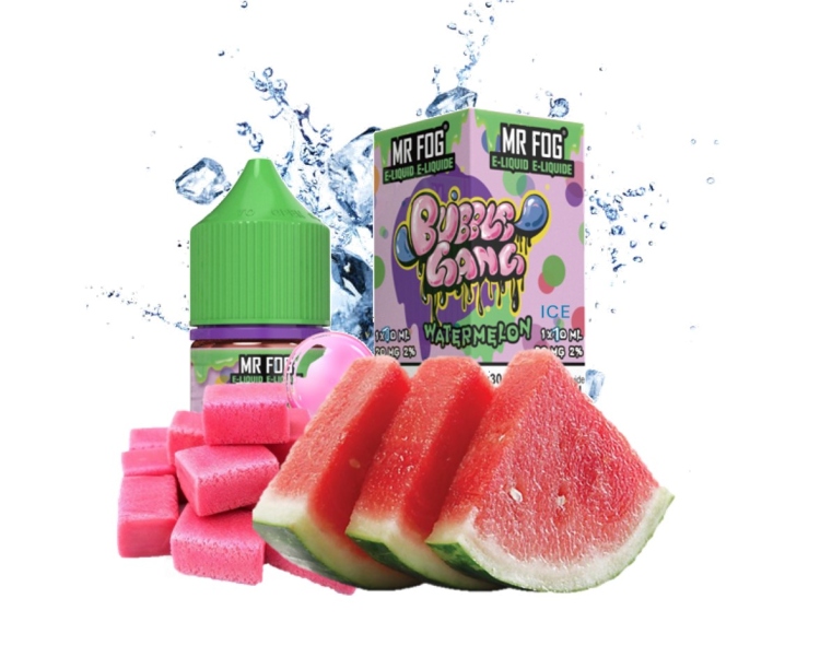 Mr. Fog Bubble Gang Watermelon Ice -  SaltNic,  Vape Juice -  10ml, 20mg Nicotine 