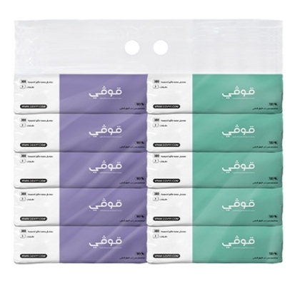 قوڨي منديل وجه 3 طبقات 10×100 قطعة