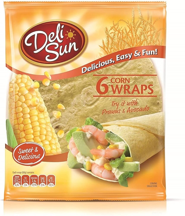 تورتيلا ديلي سن بالقمح وذرة 360غن