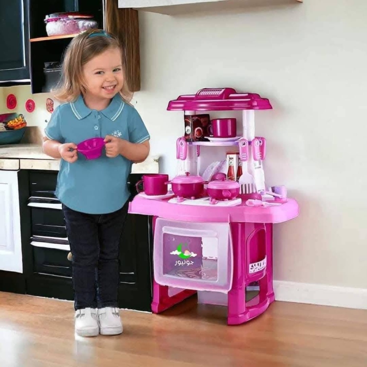 مطبخ اطفال ارتفاع 48 مع حنفية ماء تعم 