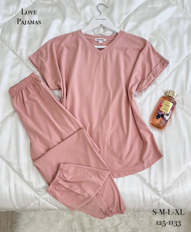 بيجامه قطن قطعتين 1133