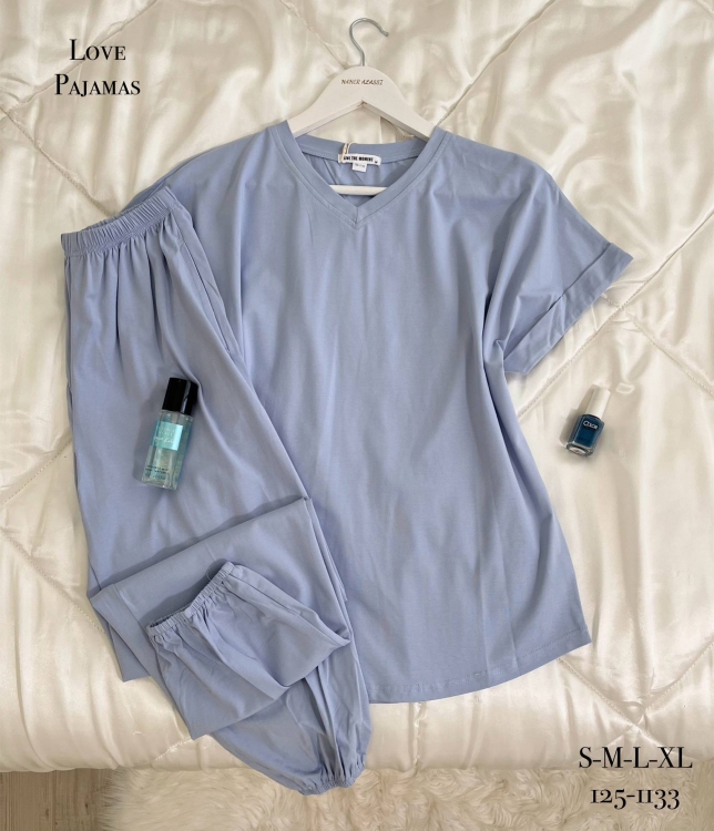 بيجامه قطن قطعتين 1133