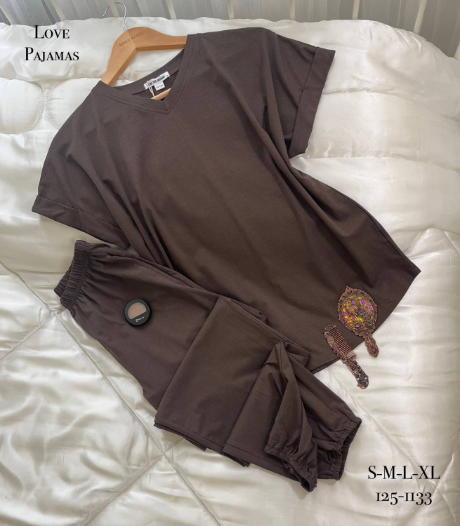 بيجامه قطن قطعتين 1133