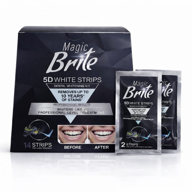 لصقات تبيض الاسنان بالفحم عدد 14 لصقة من ماجيك بريتي الاصلية 