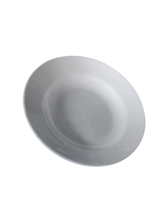 صحن ابيض عميق 7انش