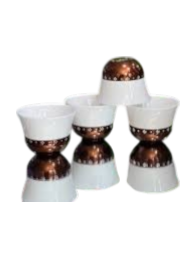 طقم فناجين سادة ستراس 