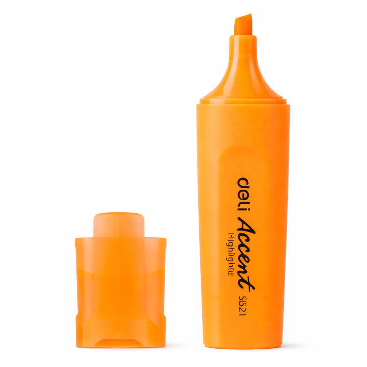 قلم تظليل على الكتابة برتقالي