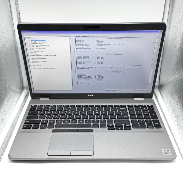 DELL LATITUDE 5511 I5 10TH  - 8GB RAM -256GB SSD - 15.6"-  REFURBISHING - 6 MONTH WARRANTY