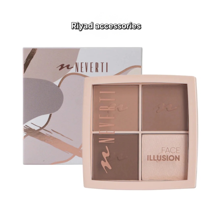  NEVERTI - Face Illusion Highlighter Contour Palette