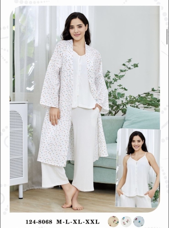 بيجامه 3 قطع آخر حبه 2X