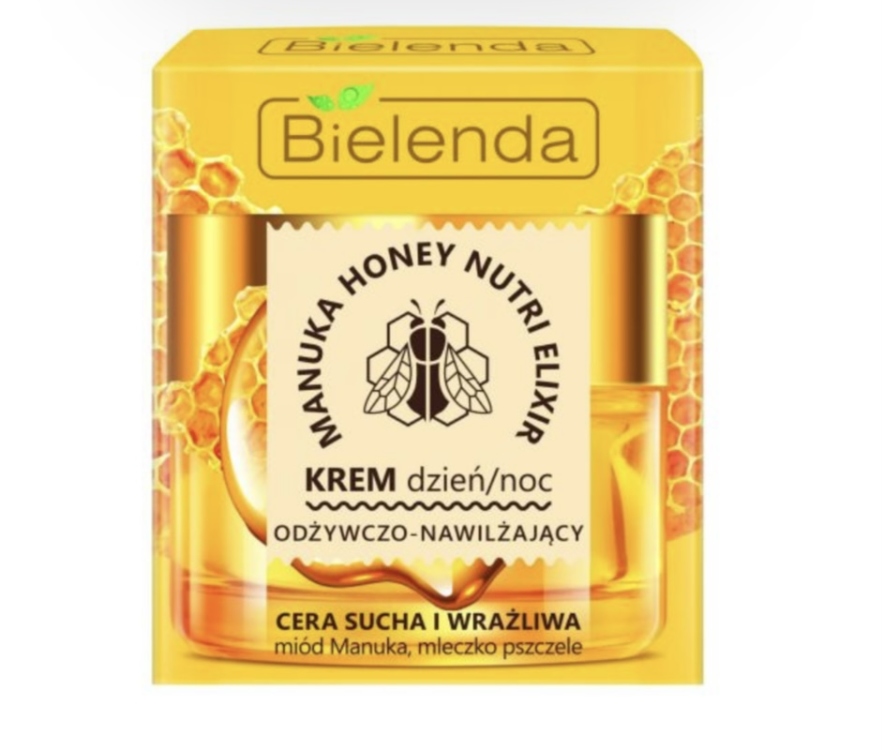 كريم وجه Bielenda نهاري وليلي مرطب ومغذي للبشرة الجافة والحساسة،