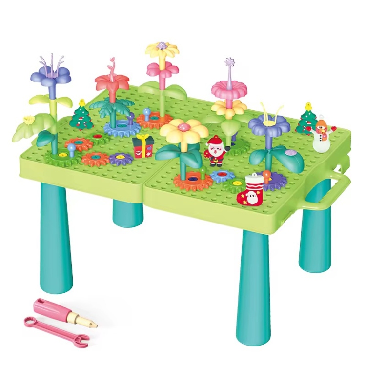 لعبة صندوق تركيب مزرعة الورود للاطفال طاولة وشنتة 