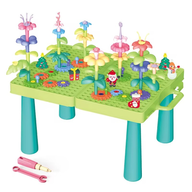 لعبة صندوق تركيب مزرعة الورود للاطفال طاولة وشنتة 