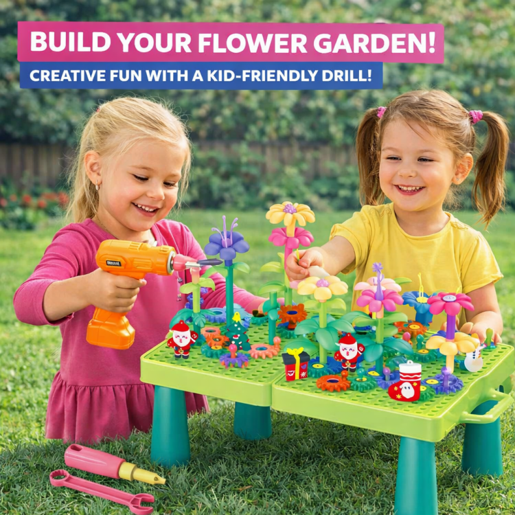 لعبة صندوق تركيب مزرعة الورود للاطفال طاولة وشنتة 