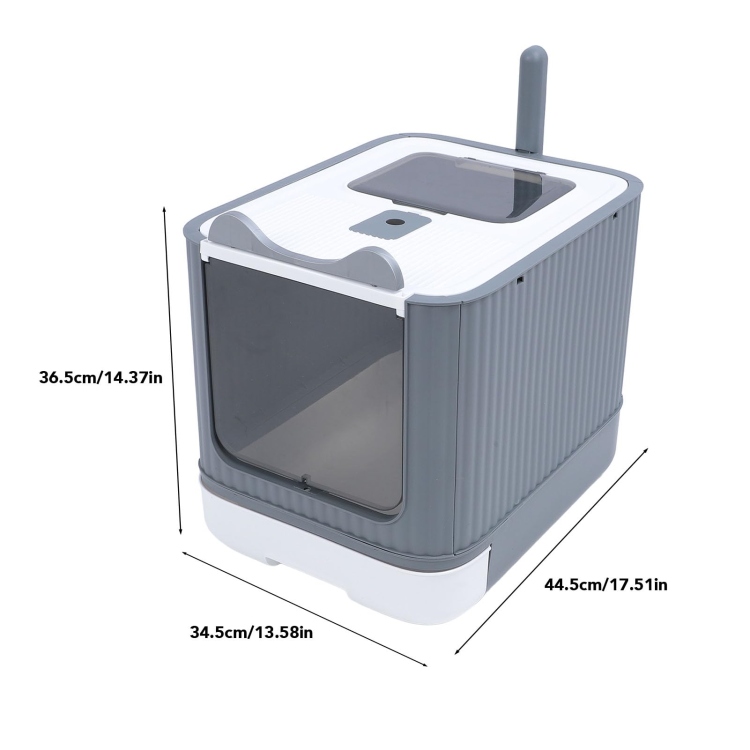 JZ-342 صندوق فضلات قطط مغلق مصمم بنظام أدراج لسهولة التنظيف