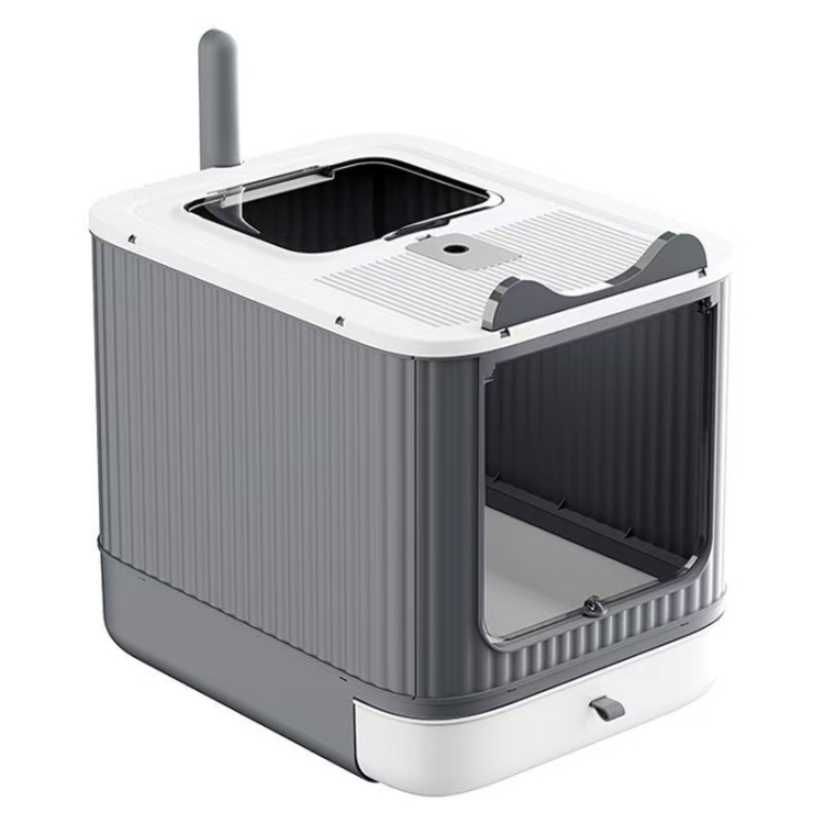 JZ-342 صندوق فضلات قطط مغلق مصمم بنظام أدراج لسهولة التنظيف