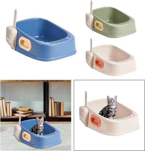 JZ-364 صندوق فضلات القطط ومجرفة بمقبض