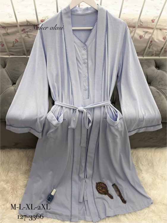 قميص نوم مع روب حمل ونفاس 