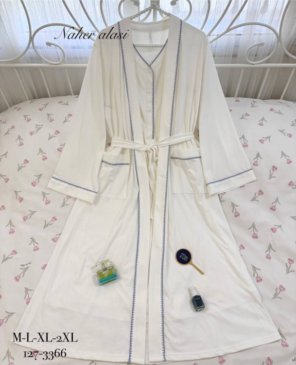 قميص نوم مع روب حمل ونفاس 