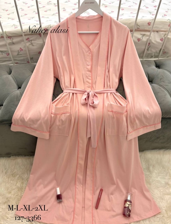 قميص نوم مع روب حمل ونفاس 