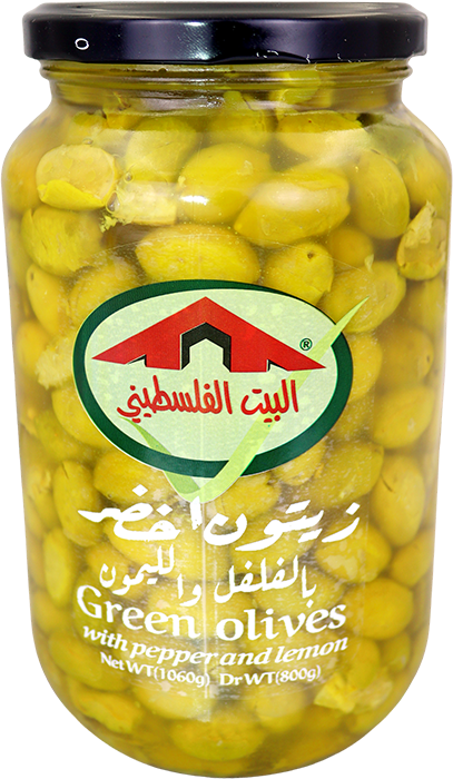 زيتون اخضر بالفلفل  والليمون