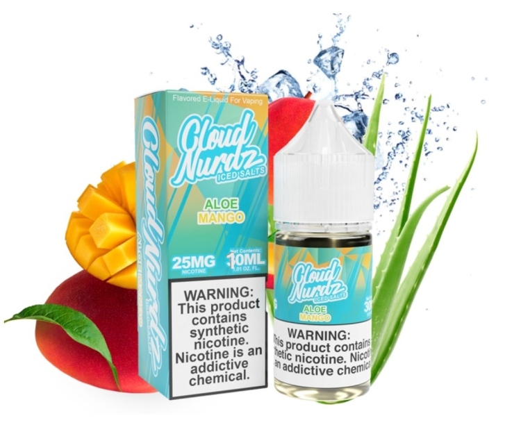 Cloud Nurdz -  Iced Aloe Mango -  SaltNic Vape Juice 
