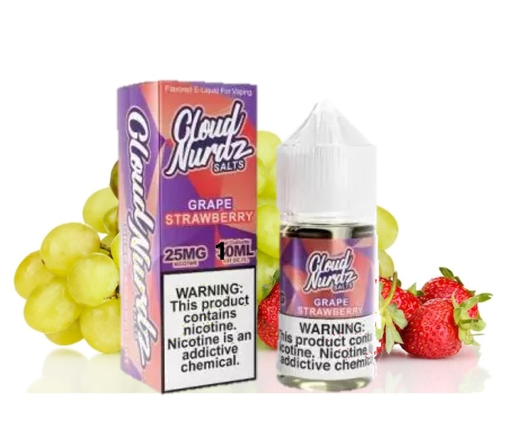 Cloud Nurdz -  Grape Strawberry -  SaltNic Vape Juice 
