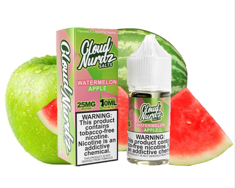 Cloud Nurdz -  Watermelon Apple  -  SaltNic Vape Juice 