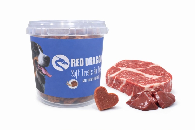 رد دراجون لحم بقري مع كبدة تريت سوفت للتدريب 