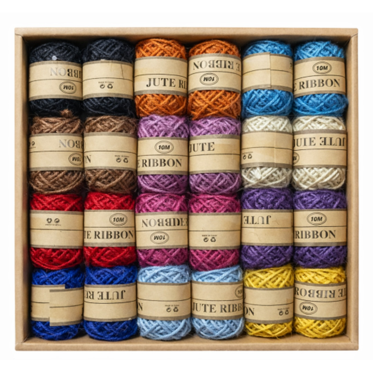 خيوط خيش ملونة