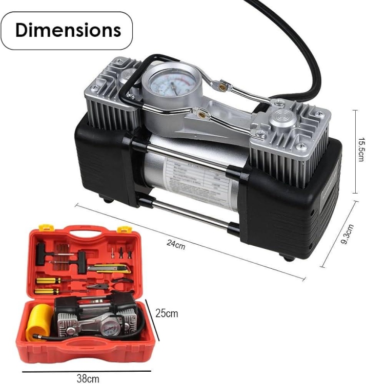 منفاخ 2 سلندر مع صندوق عدة 