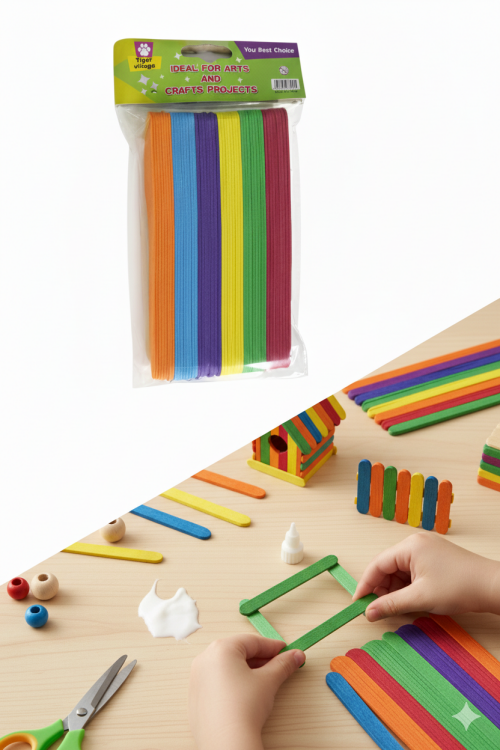 أعواد بوظة فلين ملونة 