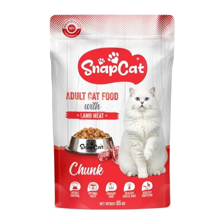 سناب كات - طعام رطب للقطط بنكهة لحم الخروف 