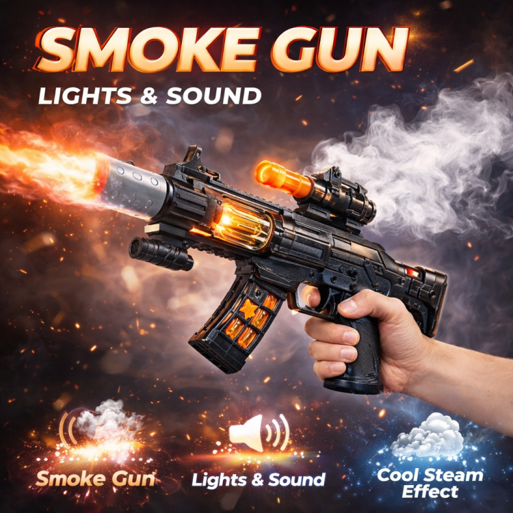 رشاش اطفال مع موسيقى واضاءة وبخار حجم 30 سم 