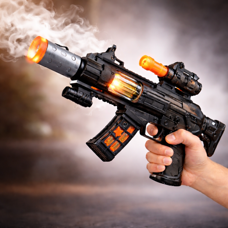 رشاش اطفال مع موسيقى واضاءة وبخار حجم 30 سم 