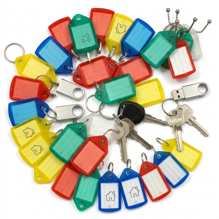 ميداليات مفاتيح بلاستيك ملون