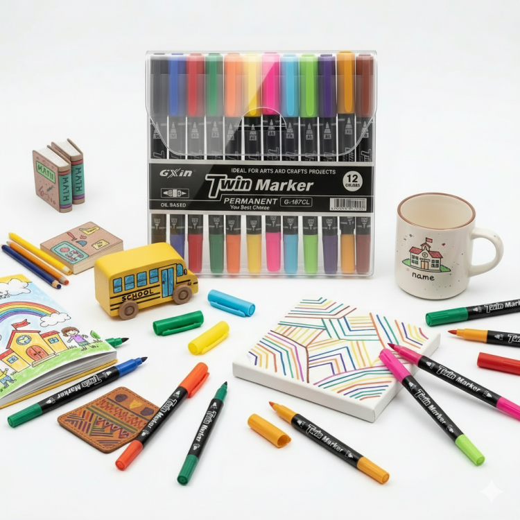 علبة ألوان مزدوجة 