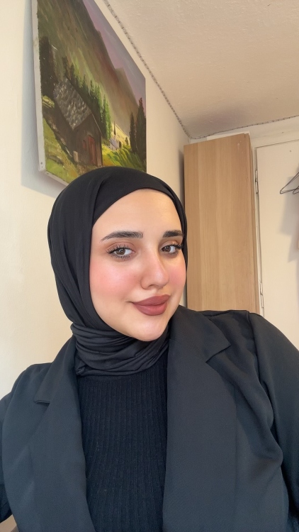 حجاب قطن مثلث اسود 