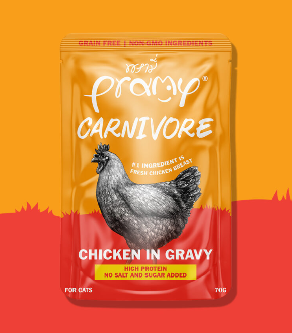  Pramy Carnivore Chicken In Gravy Cat Pouch 70g