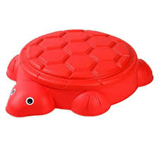 حوض الرمل والماء على شكل سلحفاة