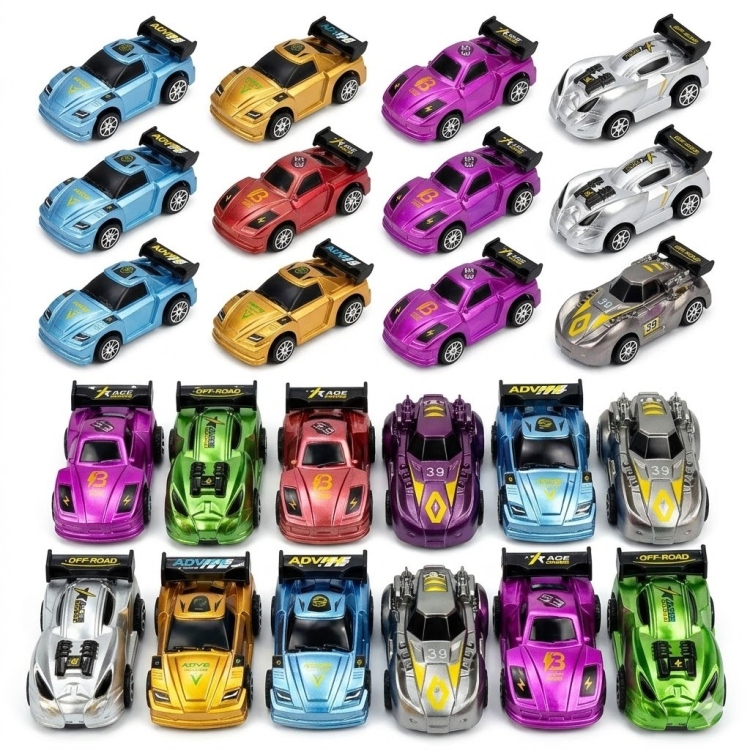 سيارات لعبة بلاستك ملونة 