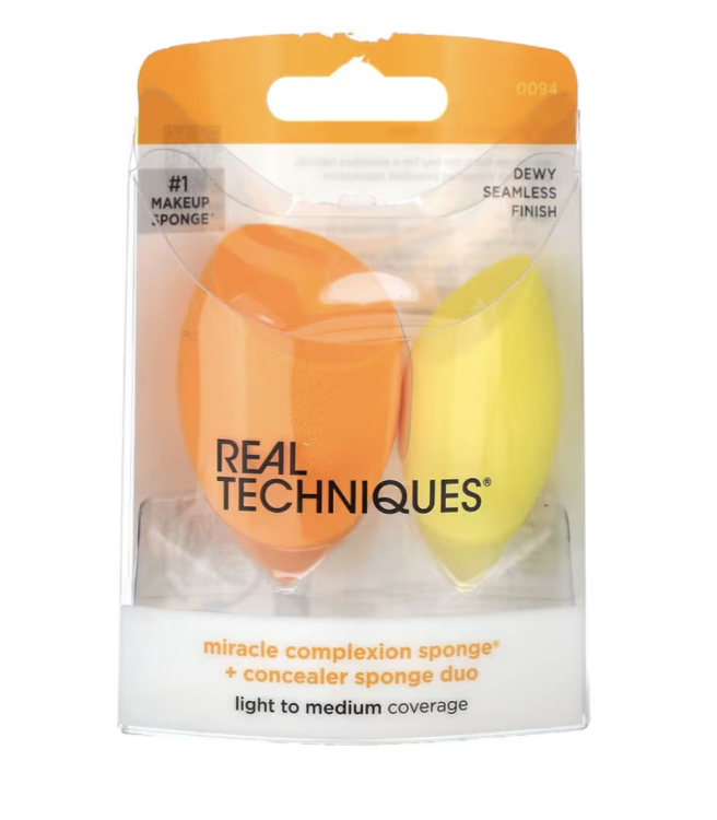 Real Techniques Miracle Complexion Sponge + Concealer Sponge Duo 2 Sponges