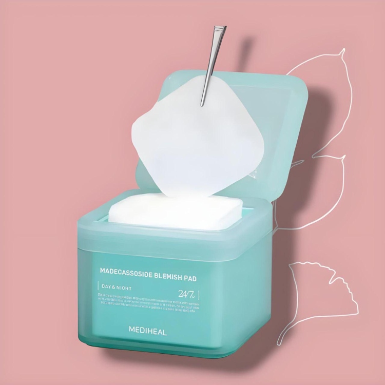 MEDIHEAL Madecassoside Blemish Pad مسحات تونر لعلاج بقع اثار الحبوب